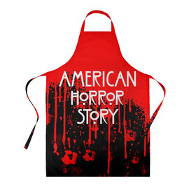 Фартук 3D с принтом American Horror Story. в Тюмени, 100% полиэстер | общий размер — 65 х 85 см, ширина нагрудника — 26 см, горловина — 53 см, длина завязок — 54 см, общий обхват в поясе — 173 см. Принт на завязках и на горловине наносится с двух сторон, на основной части фартука — только с внешней стороны | american horror story | netflix | американ хоррор стори | американская история ужасов | драма | загадочные события | кино | мини сериал | нетфликс | очень странные дела | сериалы | триллер | ужасы | фантастика