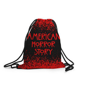 Рюкзак-мешок 3D с принтом American Horror Story. в Тюмени, 100% полиэстер | плотность ткани — 200 г/м2, размер — 35 х 45 см; лямки — толстые шнурки, застежка на шнуровке, без карманов и подкладки | 