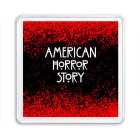 Магнит 55*55 с принтом American Horror Story. в Тюмени, Пластик | Размер: 65*65 мм; Размер печати: 55*55 мм | Тематика изображения на принте: american horror story | netflix | американ хоррор стори | американская история ужасов | драма | загадочные события | кино | мини сериал | нетфликс | очень странные дела | сериалы | триллер | ужасы | фантастика