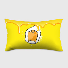 Подушка 3D антистресс с принтом Gudetama в Тюмени, наволочка — 100% полиэстер, наполнитель — вспененный полистирол | состоит из подушки и наволочки на молнии | Тематика изображения на принте: gudetama | анимешное яйцо | гудетама | желток | стекающее яйцо | яичница