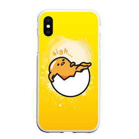 Чехол для iPhone XS Max матовый с принтом Gudetama в Тюмени, Силикон | Область печати: задняя сторона чехла, без боковых панелей | gudetama | анимешное яйцо | гудетама | желток | стекающее яйцо | яичница