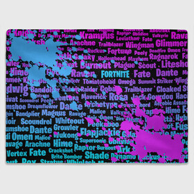 Плед 3D с принтом Fortnite Names в Тюмени, 100% полиэстер | закругленные углы, все края обработаны. Ткань не мнется и не растягивается | battle | fortnite | game | pubg | royale | битва | выживание | игра | королевская | пабг | пубг | сезон | фортнайт