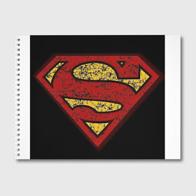 Альбом для рисования с принтом супермен в Тюмени, 100% бумага
 | матовая бумага, плотность 200 мг. | Тематика изображения на принте: супермен