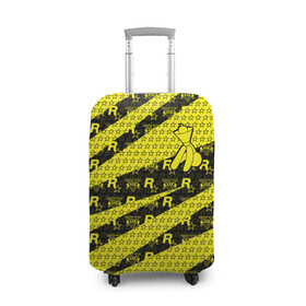 Чехол для чемодана 3D с принтом GTA Online: Yellow Dog в Тюмени, 86% полиэфир, 14% спандекс | двустороннее нанесение принта, прорези для ручек и колес | auto | game | grand | gta | gta5 | los santos | rockstar | theft | гта | гта5 | игра | лос сантос | майкл | онлайн | рокстар | тревор | франклин