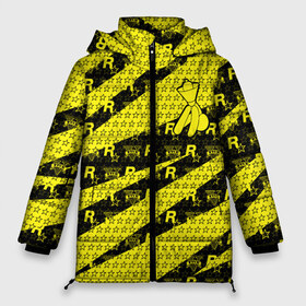 Женская зимняя куртка 3D с принтом GTA Online Yellow Dog в Тюмени, верх — 100% полиэстер; подкладка — 100% полиэстер; утеплитель — 100% полиэстер | длина ниже бедра, силуэт Оверсайз. Есть воротник-стойка, отстегивающийся капюшон и ветрозащитная планка. 

Боковые карманы с листочкой на кнопках и внутренний карман на молнии | auto | game | grand | gta | gta5 | los santos | rockstar | theft | гта | гта5 | игра | лос сантос | майкл | онлайн | рокстар | тревор | франклин