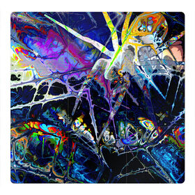 Магнитный плакат 3Х3 с принтом Gasoline stains abstraction в Тюмени, Полимерный материал с магнитным слоем | 9 деталей размером 9*9 см | abstract | art | color | digital | gasoline | gradient | stains | texture | абстракция | арт | бензин | градиент | разводы | текстуры | цветной | цифровой