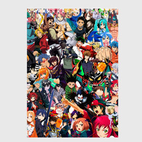 Скетчбук с принтом Аниме персонажи в Тюмени, 100% бумага
 | 48 листов, плотность листов — 100 г/м2, плотность картонной обложки — 250 г/м2. Листы скреплены сверху удобной пружинной спиралью | akame | akatsuki | anime | art | collage | crossover | japan | аниме | арт | герои | коллаж | манга | персонажи