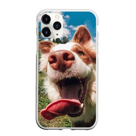 Чехол для iPhone 11 Pro Max матовый с принтом Собака с языком в Тюмени, Силикон |  | dog | дворняга | дворняжка | зубы | лапы | лес | мем | пес | прикол | слюни | смешные животные | собака | собака с языком | щенок | юмор | язык