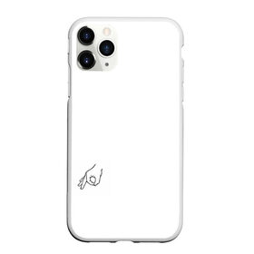 Чехол для iPhone 11 Pro Max матовый с принтом пранк в Тюмени, Силикон |  | Тематика изображения на принте: мем | минимализм | пальцы | пранк | прикол | рука | чб