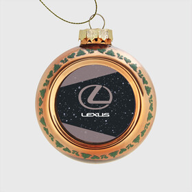 Стеклянный ёлочный шар с принтом LEXUS / ЛЕКСУС в Тюмени, Стекло | Диаметр: 80 мм | auto | lexus | logo | moto | symbol | авто | автомобиль | гонки | лексус | лого | логотип | логотипы | марка | машина | мото | символ | символы