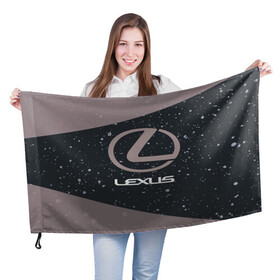 Флаг 3D с принтом LEXUS / ЛЕКСУС в Тюмени, 100% полиэстер | плотность ткани — 95 г/м2, размер — 67 х 109 см. Принт наносится с одной стороны | auto | lexus | logo | moto | symbol | авто | автомобиль | гонки | лексус | лого | логотип | логотипы | марка | машина | мото | символ | символы