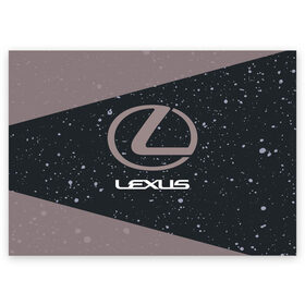 Поздравительная открытка с принтом LEXUS / ЛЕКСУС в Тюмени, 100% бумага | плотность бумаги 280 г/м2, матовая, на обратной стороне линовка и место для марки
 | auto | lexus | logo | moto | symbol | авто | автомобиль | гонки | лексус | лого | логотип | логотипы | марка | машина | мото | символ | символы