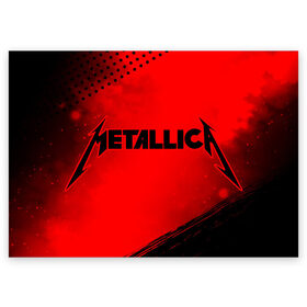 Поздравительная открытка с принтом METALLICA / МЕТАЛЛИКА в Тюмени, 100% бумага | плотность бумаги 280 г/м2, матовая, на обратной стороне линовка и место для марки
 | hetfield | james | logo | metal | metalica | metallica | music | rock | star | джеймс | звезда | знак | ларс | лого | логотип | логотипы | метал | металика | металлика | музыка | рок | символ | символы | ульрих | хэтфилд