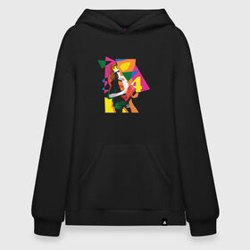 Худи SuperOversize хлопок с принтом Pop art 100-11 в Тюмени, 70% хлопок, 30% полиэстер, мягкий начес внутри | карман-кенгуру, эластичная резинка на манжетах и по нижней кромке, двухслойный капюшон
 | Тематика изображения на принте: pin up | искусство | поп культура | популярное | ретро