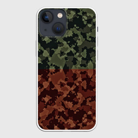 Чехол для iPhone 13 mini с принтом Двойной камуфляж в Тюмени,  |  | военное | двойной камуфляж | камуфляж | милитари | текстура