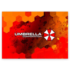 Поздравительная открытка с принтом UMBRELLA CORP / АМБРЕЛЛА в Тюмени, 100% бумага | плотность бумаги 280 г/м2, матовая, на обратной стороне линовка и место для марки
 | 