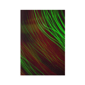Обложка для паспорта матовая кожа с принтом Qleen в Тюмени, натуральная матовая кожа | размер 19,3 х 13,7 см; прозрачные пластиковые крепления | Тематика изображения на принте: abstraction | blur | green | light | lines | абстракция | зелёный | линии | размытость | свет