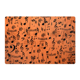 Магнитный плакат 3Х2 с принтом Ноты в Тюмени, Полимерный материал с магнитным слоем | 6 деталей размером 9*9 см | Тематика изображения на принте: музыка | нотный стан | ноты | текстуры | узор | узор ноты