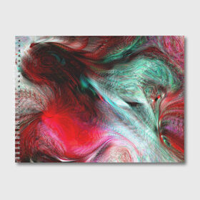 Альбом для рисования с принтом Roflex в Тюмени, 100% бумага
 | матовая бумага, плотность 200 мг. | abstraction | colorful | light | lines | patterns | red | spots | абстракция | красный | линии | пятна | разноцветный | свет | узоры