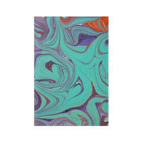 Обложка для паспорта матовая кожа с принтом Olimpius в Тюмени, натуральная матовая кожа | размер 19,3 х 13,7 см; прозрачные пластиковые крепления | abstraction | colorful | mixing | paint | stains | абстракция | краска | разводы | разноцветный | смешивание