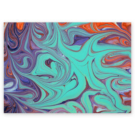 Поздравительная открытка с принтом Olimpius в Тюмени, 100% бумага | плотность бумаги 280 г/м2, матовая, на обратной стороне линовка и место для марки
 | abstraction | colorful | mixing | paint | stains | абстракция | краска | разводы | разноцветный | смешивание