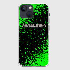 Чехол для iPhone 13 mini с принтом MINECRAFT в Тюмени,  |  | creeper | game | minecraft | блоки | игра | квадраты | компьютерная | крипер | криппер | майнкрафт | огонь