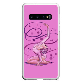 Чехол для Samsung Galaxy S10 с принтом Rhythmic Gymnastics в Тюмени, Силикон | Область печати: задняя сторона чехла, без боковых панелей | gymnastics | rhythmic gymnastics | гимнастика | спорт | художественная гимнастика