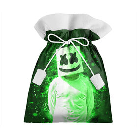 Подарочный 3D мешок с принтом MARSHMELLO в Тюмени, 100% полиэстер | Размер: 29*39 см | Тематика изображения на принте: fortnite | marshmallo | marshmallow | marshmello | marshmellow | маршмелло | маршмеллоу | розы | фортнайт