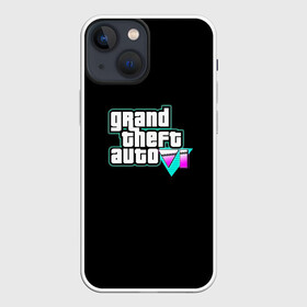 Чехол для iPhone 13 mini с принтом GTA 6 в Тюмени,  |  | vice city | гта 6. gta 6 | логотип | неон