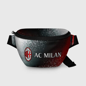 Поясная сумка 3D с принтом AC MILAN / МИЛАН в Тюмени, 100% полиэстер | плотная ткань, ремень с регулируемой длиной, внутри несколько карманов для мелочей, основное отделение и карман с обратной стороны сумки застегиваются на молнию | ac | ac milan | acm | football | logo | milan | sport | клуб | лого | логотип | логотипы | милан | символ | символы | спорт | форма | футбол | футбольная | футбольный