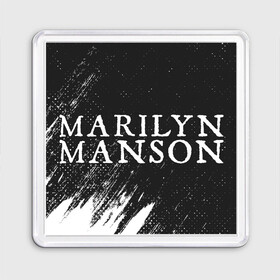 Магнит 55*55 с принтом MARILYN MANSON / М. МЭНСОН в Тюмени, Пластик | Размер: 65*65 мм; Размер печати: 55*55 мм | Тематика изображения на принте: logo | manson | marilyn | music | rock | группа | лого | логотип | логотипы | менсон | мерилин | мерлин | музыка | мэнсон | мэрилин | рок | символ