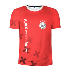 Мужская футболка 3D спортивная с принтом Ajax Amsterdam в Тюмени, 100% полиэстер с улучшенными характеристиками | приталенный силуэт, круглая горловина, широкие плечи, сужается к линии бедра | ajax | fc ajax | аякс | фк аякс | футбол