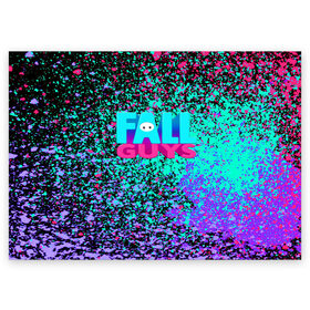 Поздравительная открытка с принтом Fall Guys в Тюмени, 100% бумага | плотность бумаги 280 г/м2, матовая, на обратной стороне линовка и место для марки
 | Тематика изображения на принте: buster | buster rofls | fall | fall guys | fall guys epic | fall guys fails | fall guys hacker | fall guys highlights | fall guys new | fall guys top | fall guys ultimate knockout | fall guys wins | guys | world record fall guys | бустер