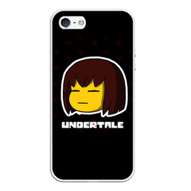 Чехол для iPhone 5/5S матовый с принтом UNDERTALE в Тюмени, Силикон | Область печати: задняя сторона чехла, без боковых панелей | sans | undertale | андертале | андертейл | игра | подземная история | подземная сказка | санс | ундертале