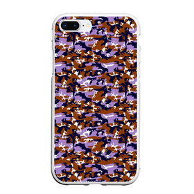 Чехол для iPhone 7Plus/8 Plus матовый с принтом Camouflage for men в Тюмени, Силикон | Область печати: задняя сторона чехла, без боковых панелей | Тематика изображения на принте: boys | military | pattern | абстракция | армия | брызги | военный | войска | волны | краски | маскировка | милитари | мужчинам | небесный | орнамент | паттерн | пацанские | пятна | пятнистый | разноцветные