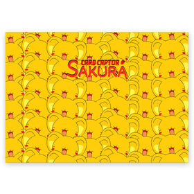 Поздравительная открытка с принтом САКУРА в Тюмени, 100% бумага | плотность бумаги 280 г/м2, матовая, на обратной стороне линовка и место для марки
 | anime | cardcaptor | japan | manga | sakura | аниме | манга | сакура | собирательница карт | япония