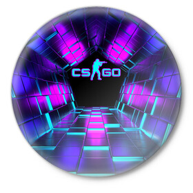 Значок с принтом CS GO Neon Cubes в Тюмени,  металл | круглая форма, металлическая застежка в виде булавки | beast | counter strike | cs | cs go | csgo | cubes | game | howl | hyper | hyperbeast | logo cs go | neon | аркада | вой | гипер бест | го | игра | компьютерная игра | контр страйк | контра | кс | кс гов | кубы | логотип кс го | неон | оружие 