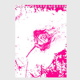 Скетчбук с принтом роза в Тюмени, 100% бумага
 | 48 листов, плотность листов — 100 г/м2, плотность картонной обложки — 250 г/м2. Листы скреплены сверху удобной пружинной спиралью | Тематика изображения на принте: видео | мастер класс | поделки из бумаги | популярное | посадка | роза | роза из бумаги | розы | сад | своими руками | цветы