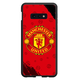 Чехол для Samsung S10E с принтом MANCHESTER UNITED в Тюмени, Силикон | Область печати: задняя сторона чехла, без боковых панелей | Тематика изображения на принте: club | footbal | logo | manchester | united | знак | клуб | лого | логотип | логотипы | манчестер | символ | символы | форма | футбол | футбольная | футбольный | юнайтед