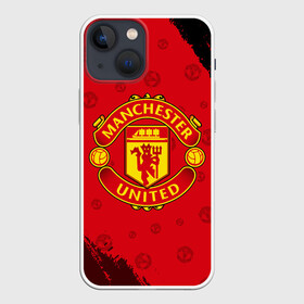 Чехол для iPhone 13 mini с принтом MANCHESTER UNITED в Тюмени,  |  | club | footbal | logo | manchester | united | знак | клуб | лого | логотип | логотипы | манчестер | символ | символы | форма | футбол | футбольная | футбольный | юнайтед