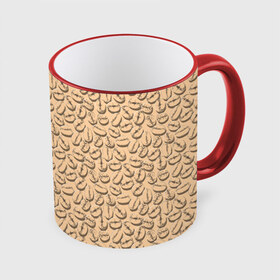 Кружка с принтом Зерна кофий в Тюмени, керамика | ёмкость 330 мл | высказывание | зерна | идея | кофий | манера | мемы | разные | рисунок | символ