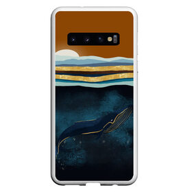 Чехол для Samsung Galaxy S10 с принтом Кит в Тюмени, Силикон | Область печати: задняя сторона чехла, без боковых панелей | Тематика изображения на принте: земля | кашалот | луна | медузы | море | морские | океан