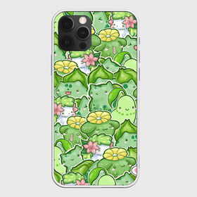 Чехол для iPhone 12 Pro Max с принтом Стая травяных в Тюмени, Силикон |  | pokemon | pokemon go | арт | бульбазавр | бульбазавры | желтый | жёлтый цветок | зеленый | рисунок | розовый | розовый цветок | стая бульбазавров | цветок | цветочные монстры | цветочный монстр | цветы