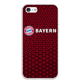 Чехол для iPhone 5/5S матовый с принтом FC BAYERN / БАВАРИЯ в Тюмени, Силикон | Область печати: задняя сторона чехла, без боковых панелей | bayern | club | fc | footbal | logo | бавария | знак | клуб | лого | логотип | логотипы | символ | символы | форма | футбол | футбольная | футбольный