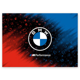 Поздравительная открытка с принтом BMW / БМВ в Тюмени, 100% бумага | плотность бумаги 280 г/м2, матовая, на обратной стороне линовка и место для марки
 | 2020 | auto | b m w | bmv | bmw | car | logo | moto | performance | power | series | sport | авто | б м в | бмв | игра | игры | иьц | лого | логотип | марка | машина | мото | мотоцикл | павер | перфоманс | серии | серия | символ | спорт