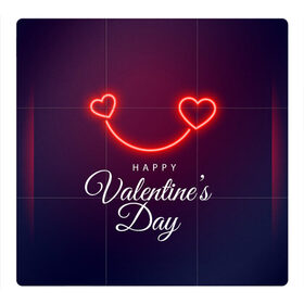 Магнитный плакат 3Х3 с принтом Happy Valentines Day в Тюмени, Полимерный материал с магнитным слоем | 9 деталей размером 9*9 см | Тематика изображения на принте: 