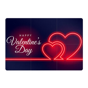 Магнитный плакат 3Х2 с принтом Happy Valentines Day в Тюмени, Полимерный материал с магнитным слоем | 6 деталей размером 9*9 см | Тематика изображения на принте: 
