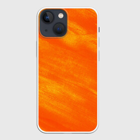 Чехол для iPhone 13 mini с принтом ОРАНЖЕВАЯ КРАСКА в Тюмени,  |  | акварель | брызги | брызги красок | кляксы | краска | мазки | масляная краска | неон | неоновая | подтеки | пятна | разводы | разноцветный