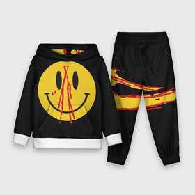 Детский костюм 3D (с толстовкой) с принтом Pop Up Smiley в Тюмени,  |  | plohoyparen | smile | v.vlone | vlone pop up smiley | влоне | смайл | смайлик | эмоджи