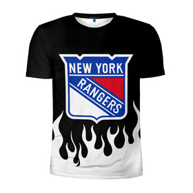 Мужская футболка 3D спортивная с принтом Нью-Йорк Рейнджерс в Тюмени, 100% полиэстер с улучшенными характеристиками | приталенный силуэт, круглая горловина, широкие плечи, сужается к линии бедра | hockey | new york | new york rangers | nhl | rangers | usa | нхл | нью йорк | нью йорк рейнджерс | рейнджерс | спорт | сша | хоккей | шайба